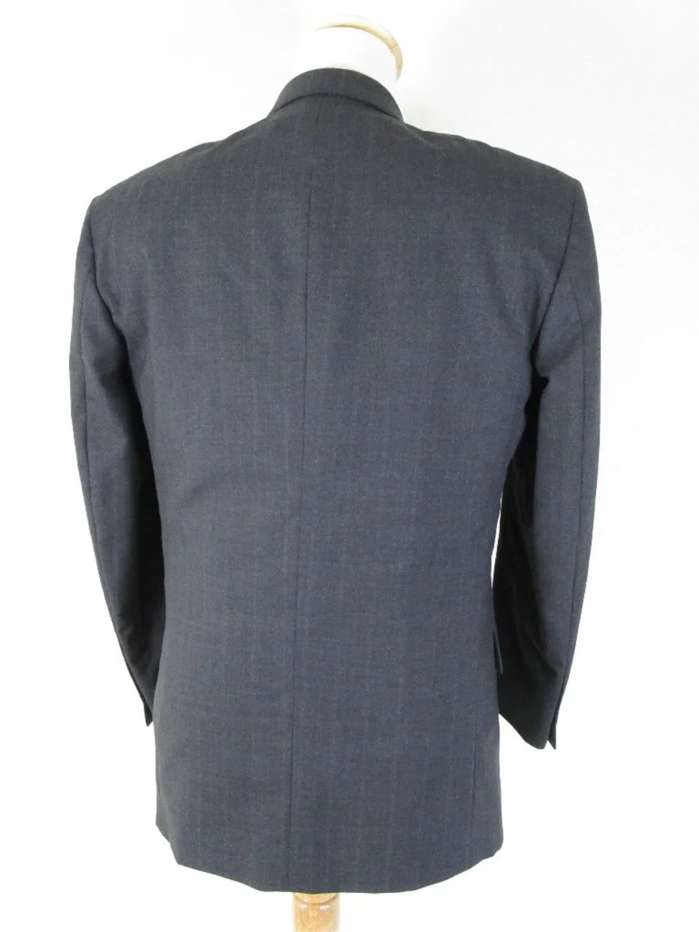 Vintage Pierre Balmain Gray Pinstripe Double Breast Wool Suit 40R Pants 30 X 30